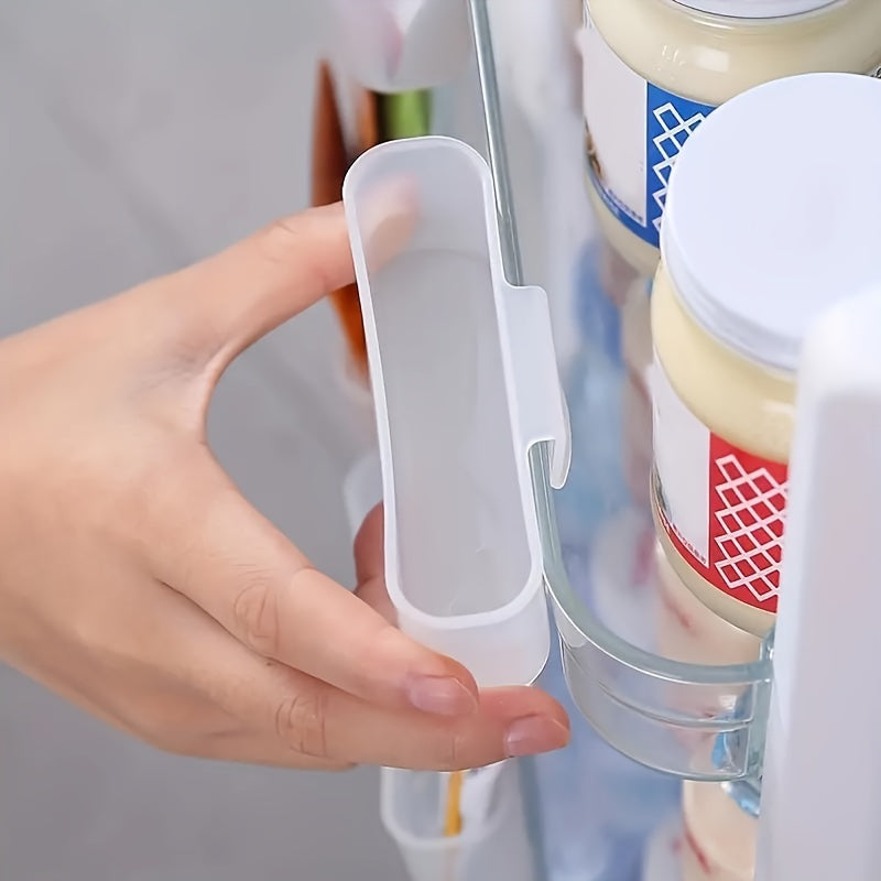 2pcs Mini Fridge Organizer for Condiments Kitchen Storage Sauces Mustard Vinegar