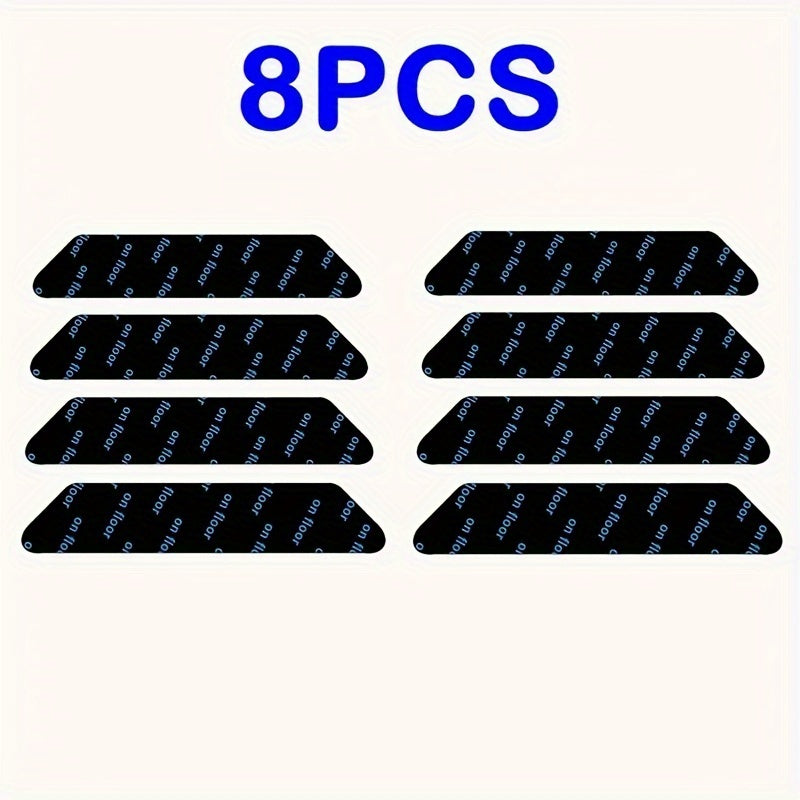 Set of 8 Washable Non-Slip Carpet Mats for Hardwood Floors Durable PET Material