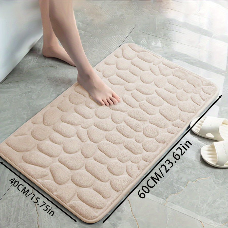 Zarif tosh naqshli poliester hammom matosi, yuqori zichlikdagi ko'pik, sirpanmaydigan to'qima dizayni. Hammom, dush, hammom bezaklari uchun juda singdiruvchi va yumshoq qulaylik.