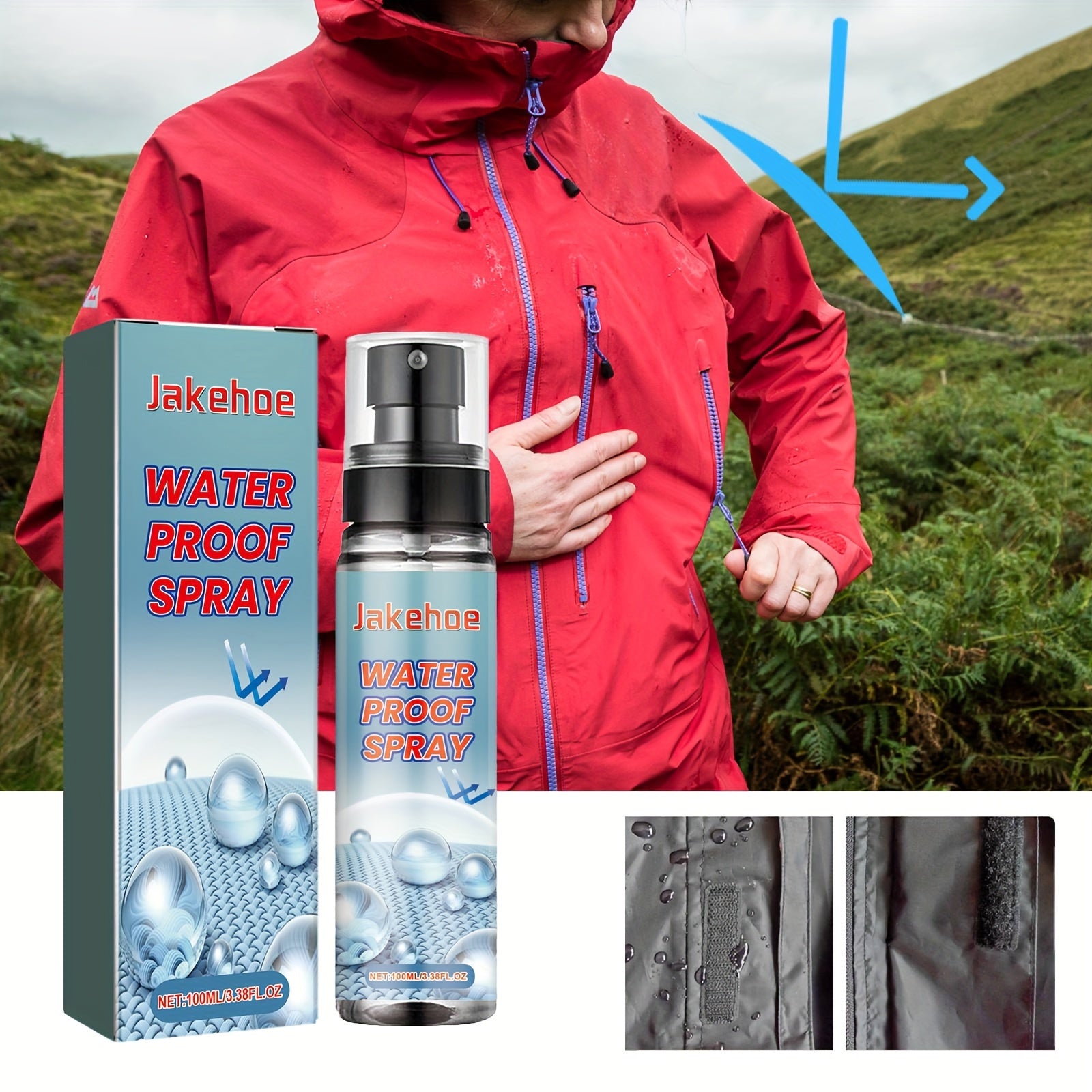 Unisex Waterproof Spray 100ml for Jackets Shoes Snow-Resistant Stain Remover