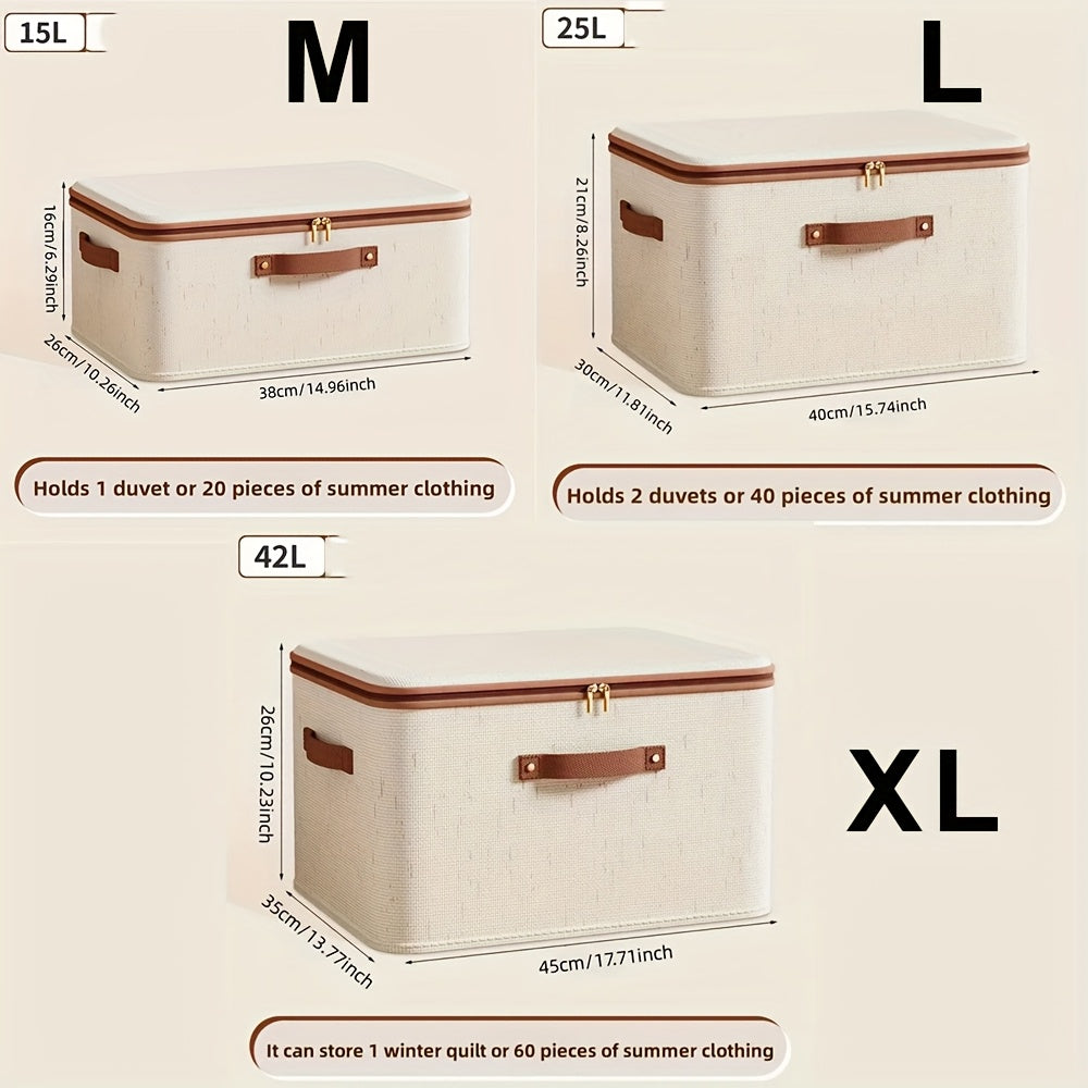 Foldable Storage Box for Dormitory Clothes and Quilt Organizer Dustproof Space Saving
