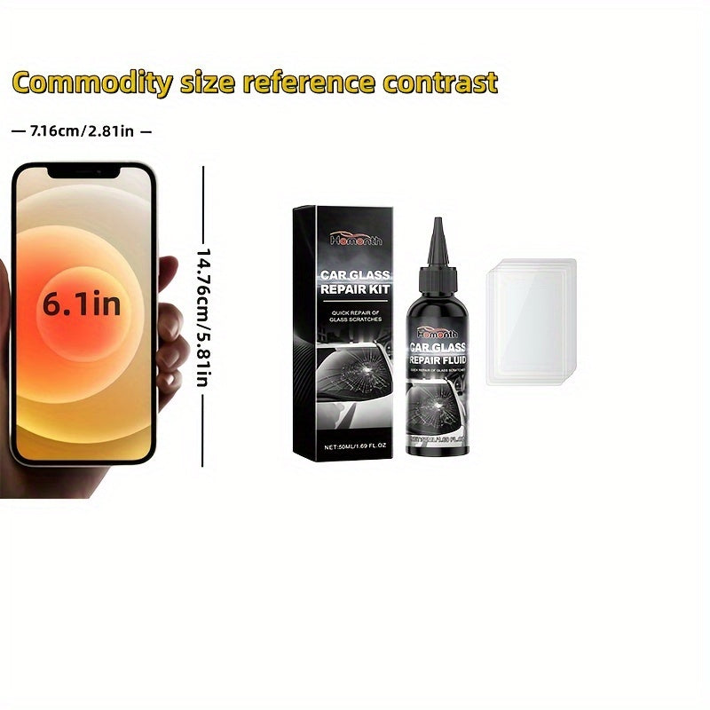 Car Glass Restoration Fluid Kit for Windshield Clarity and Transparency
