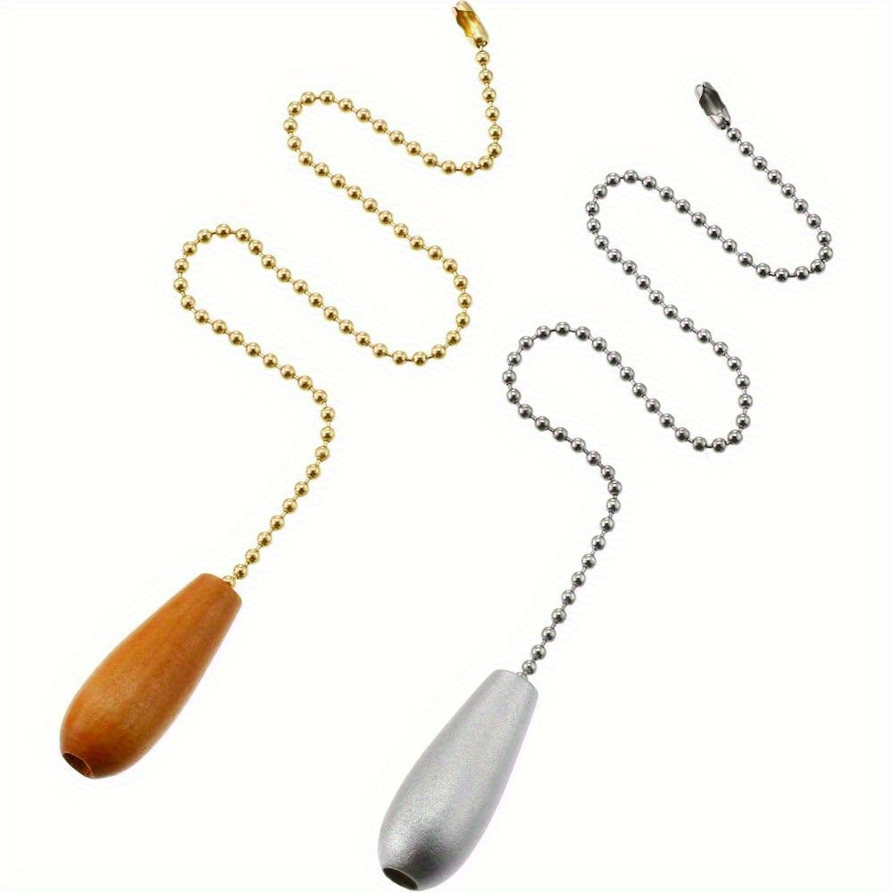 Set of 5 Wooden Ceiling Fan Pull Chain Extenders for Light and Fan