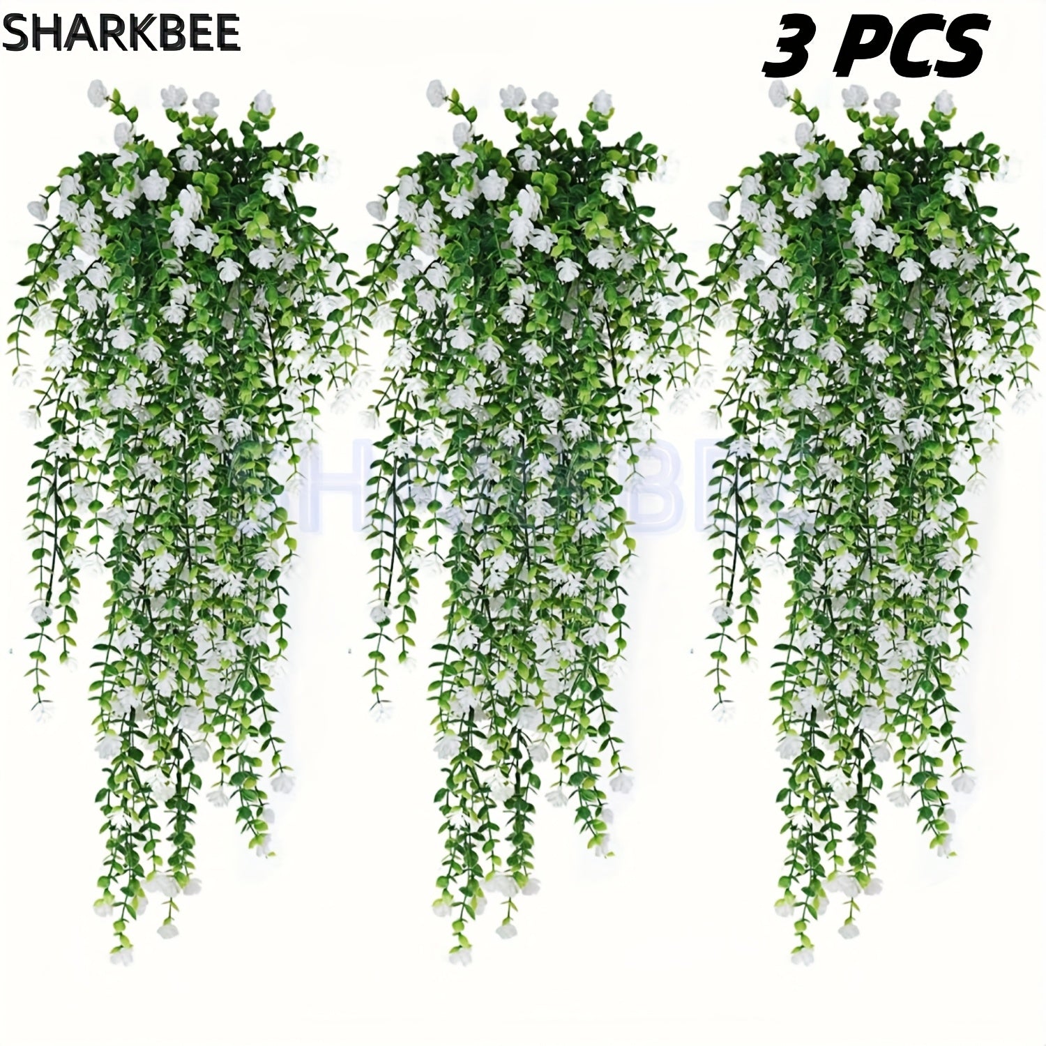 Искусственный набор висящих растений 3 шт. Искусственные стебли эвкалипта для внутреннего и наружного декора