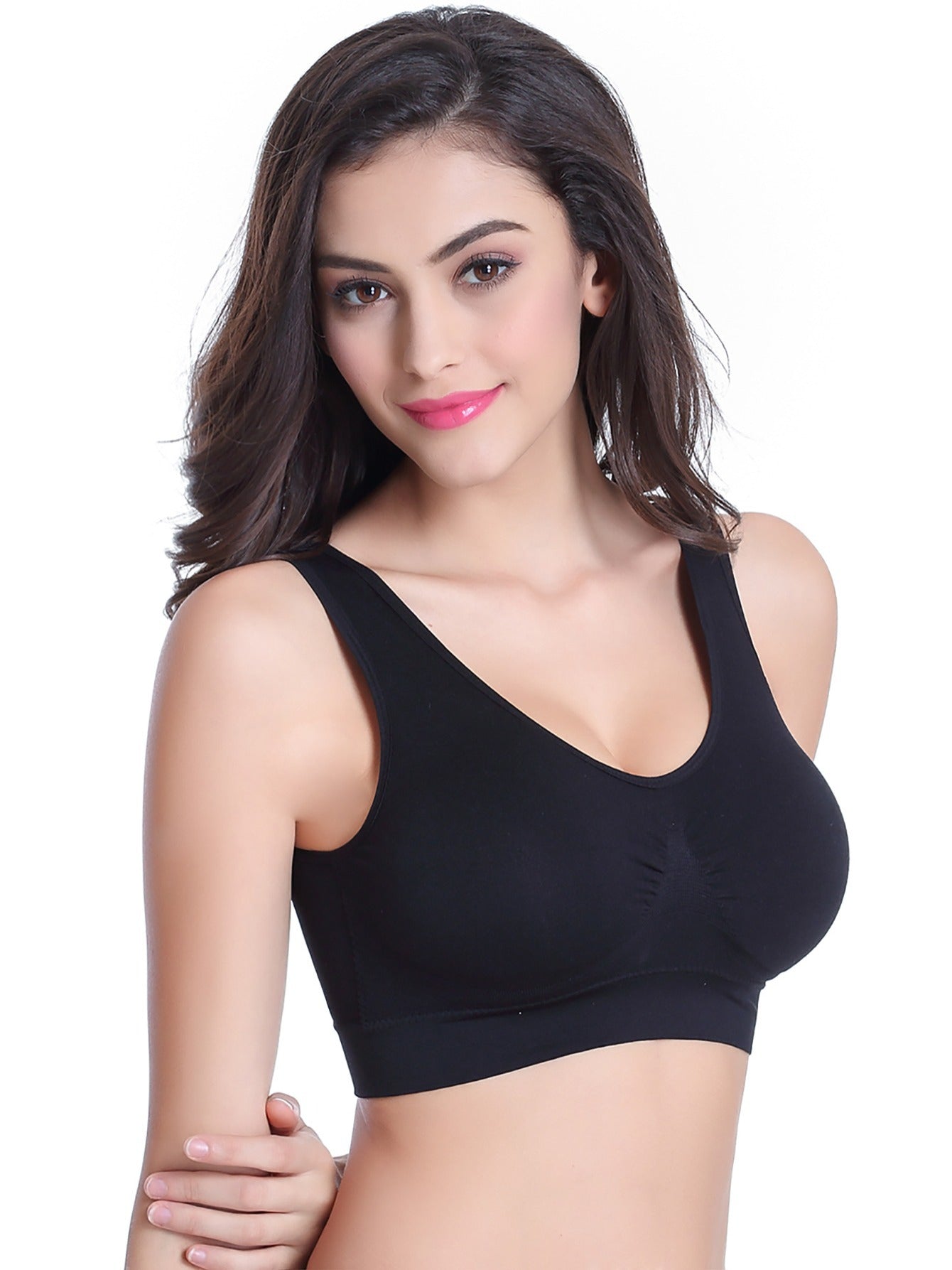 Seamless Padded Sports Bra for Women with Support and Comfort