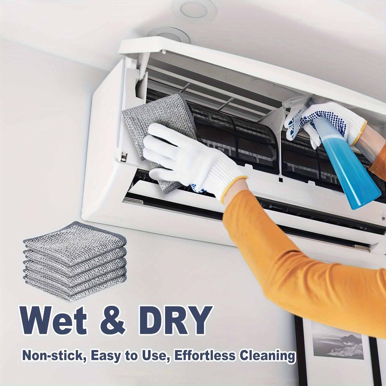 Non-Stick Oil Iron Rag Kitchen Cleaning Cloths for Pots Dishes and Surfaces