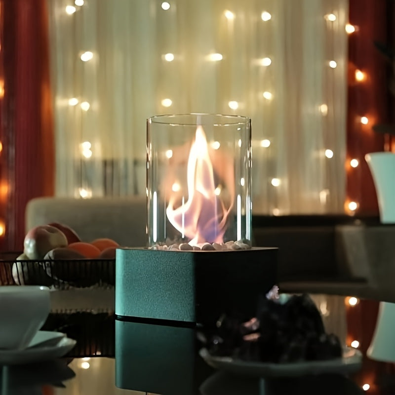 Portable Vintage Metal Alcohol Fire Pit for Indoor Outdoor Decor