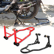 Universal Motorcycle Wheel Lift Stands Set for Sport Bikes and Paddock Stands