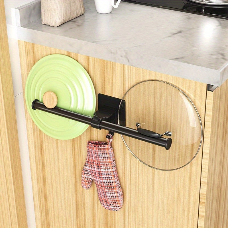 Ochiq javon dizayni, zanglamas po'latdan yasalgan devorga o'rnatiladigan saqlash tayoqchasi oshxona va hammom uchun - teshiksiz o'rnatish