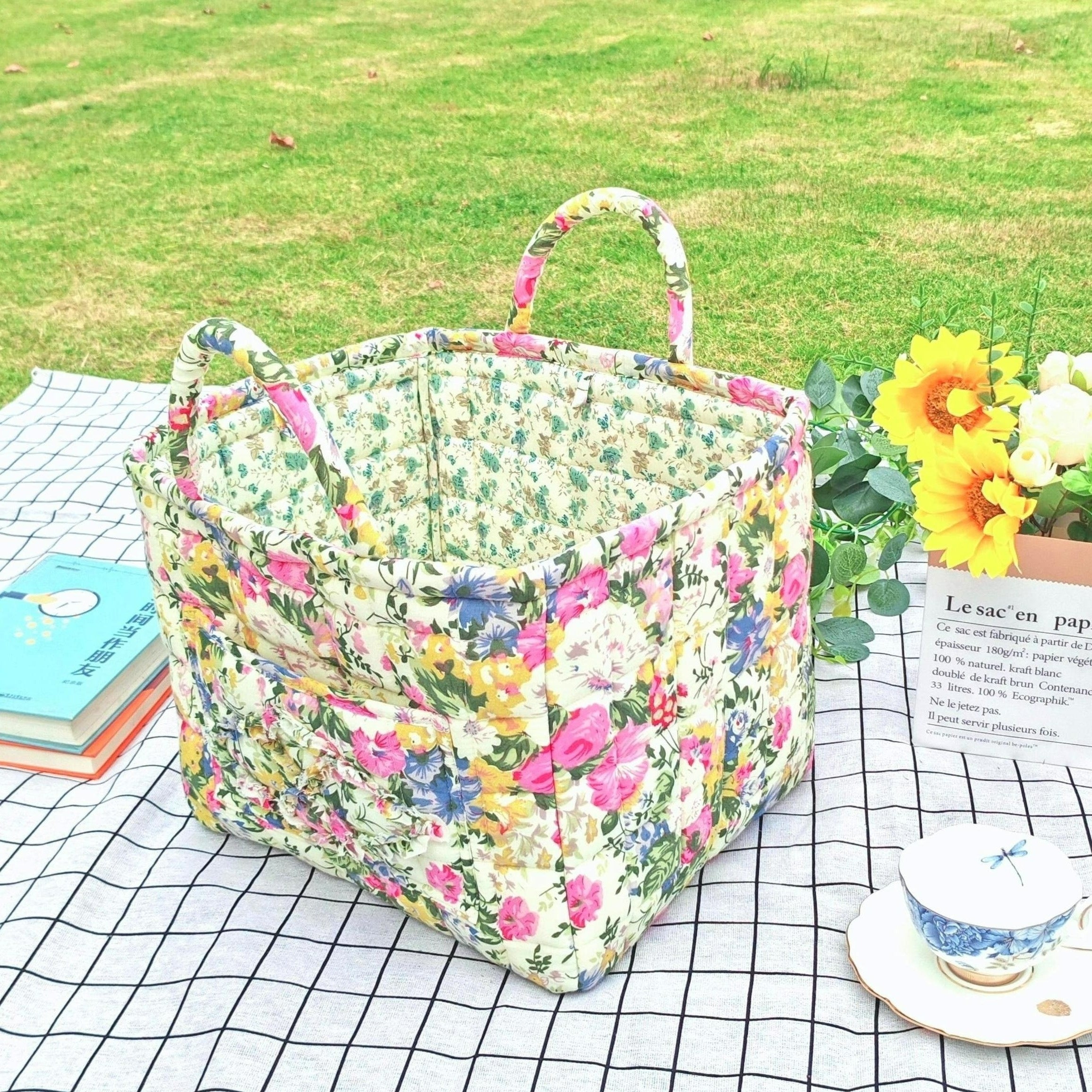 Durable Canvas Storage Basket for Clothes Jewelry and Accessories Large Washable