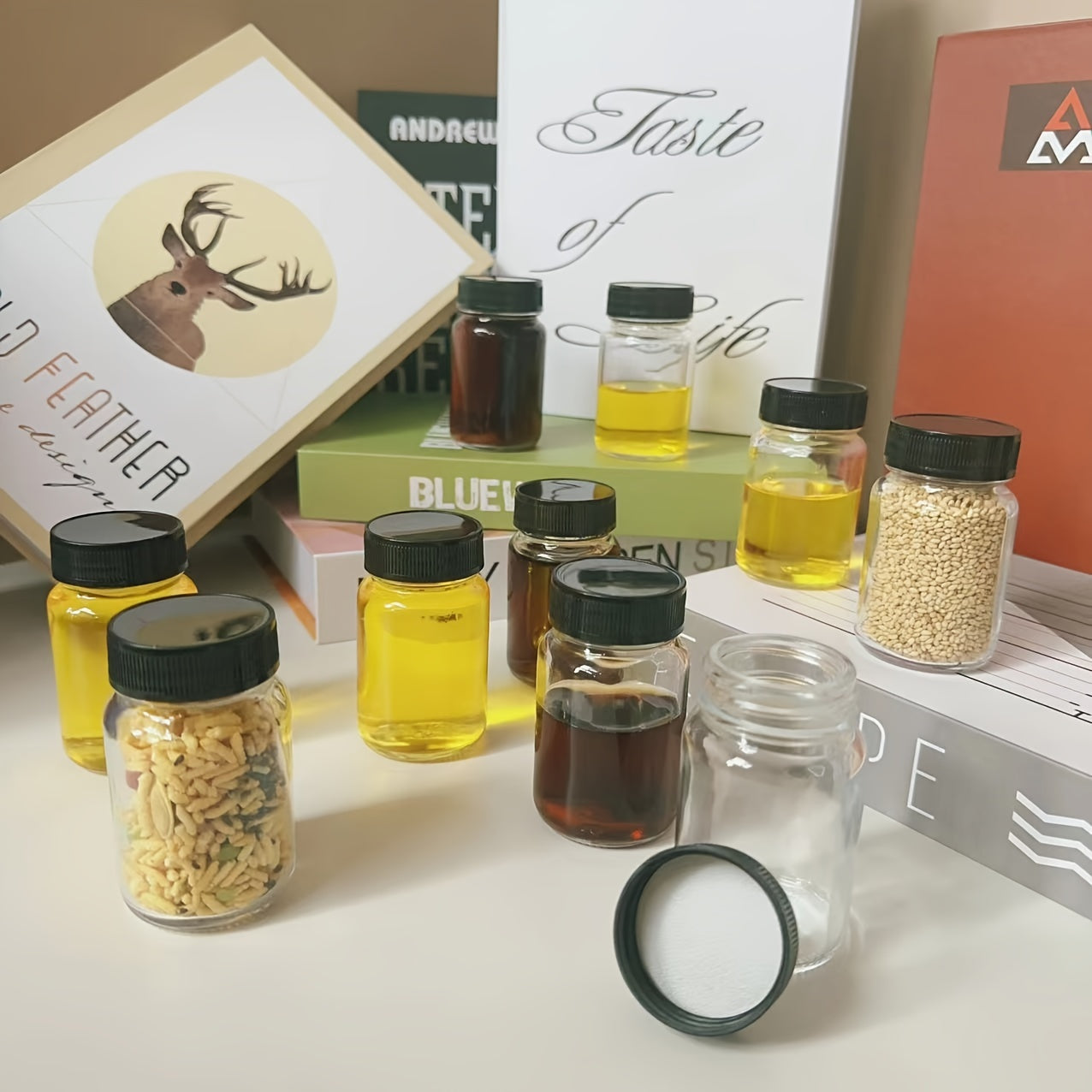 6 Mini Glass Spray Bottles Reusable Hand Washable for Liquids Juice and Samples