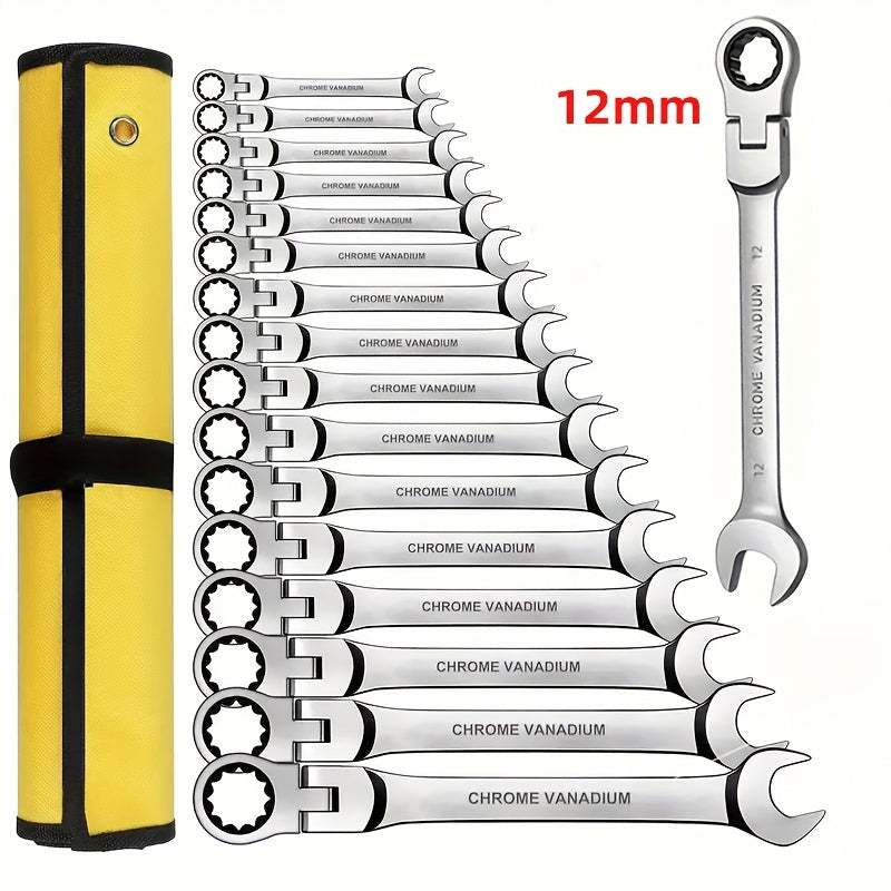 Ratchet kaliti 72 tishli 180° aylanadigan mustahkam metall avtomobil DIY ta'mirlash