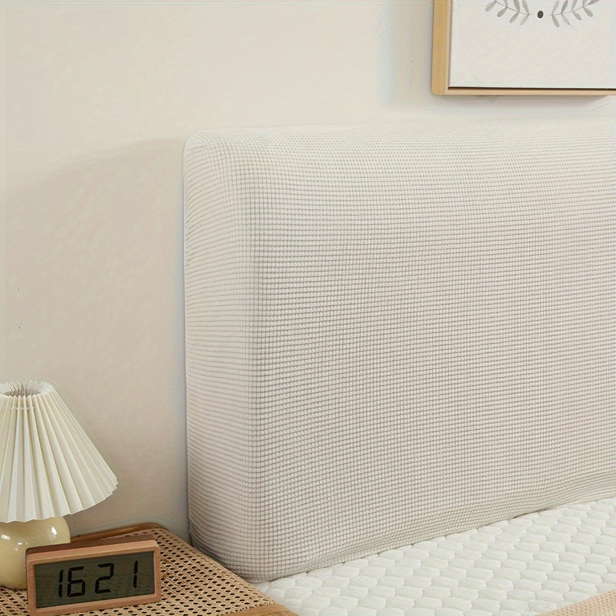 Machine Washable Polyester Fiber Fill Headboard Cover with Macaron-Inspired Corn Texture