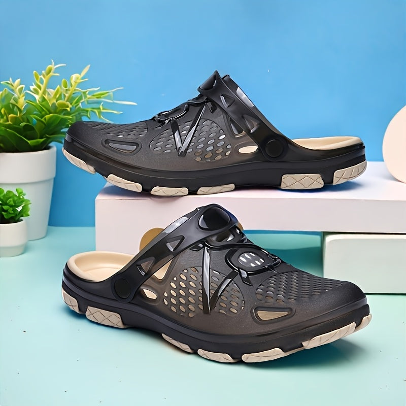 Men's Lightweight Breathable Water Shoes with Adjustable Straps