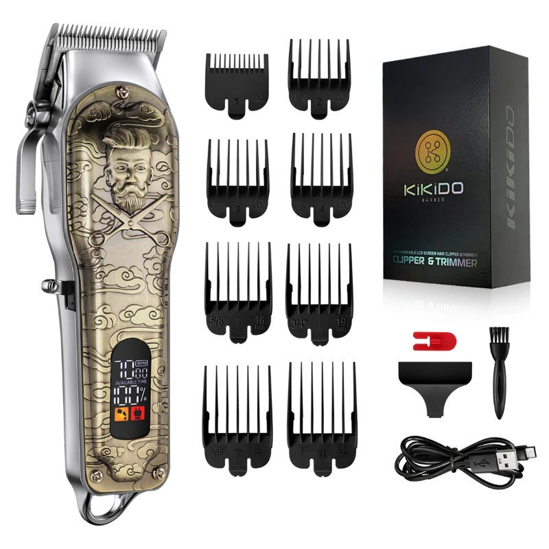 Professional Hair Clippers for Men Cordless USB Rechargeable 9 Guide Combs