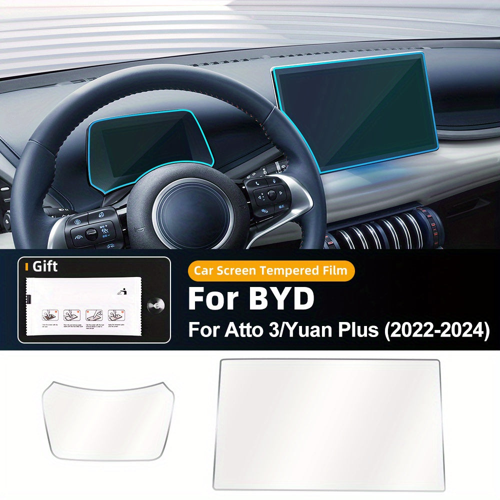 Car Left Driver Tempered Glass Screen Protector for Atto 3/Yuan Plus 2022-2024