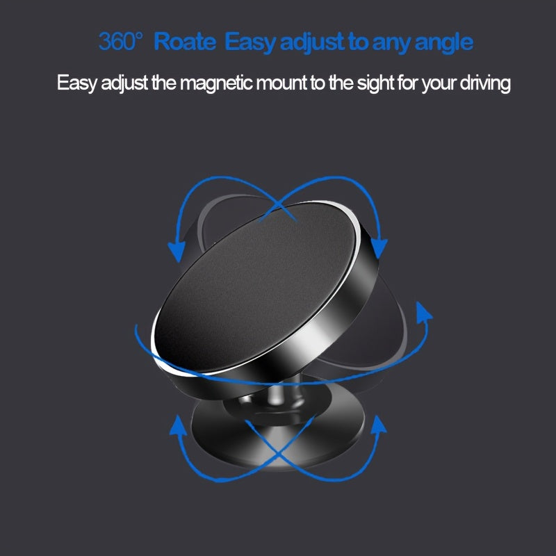 Universal Magnetic Car Phone Holder Mount for Smartphones, Adjustable, Compact