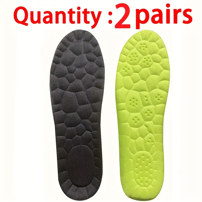 Plantillas de esponja elástica suaves y ligeras para deportes y zapatos casuales, 2 pares