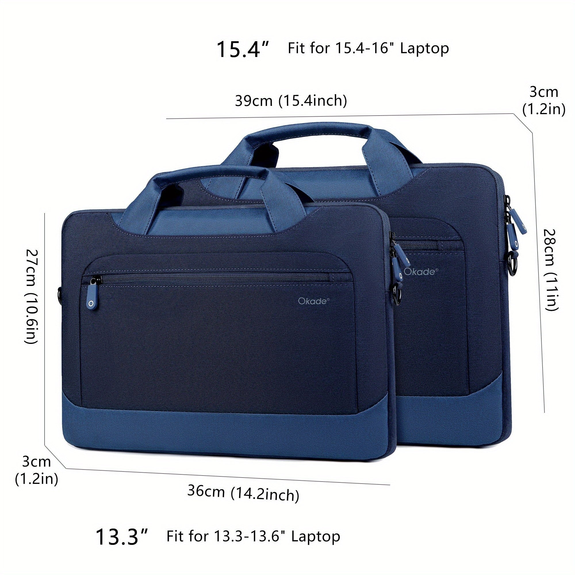 Lightweight Waterproof Shockproof Laptop Bag for 13.3-16 Inch Tablets with Adjustable Detachable Straps