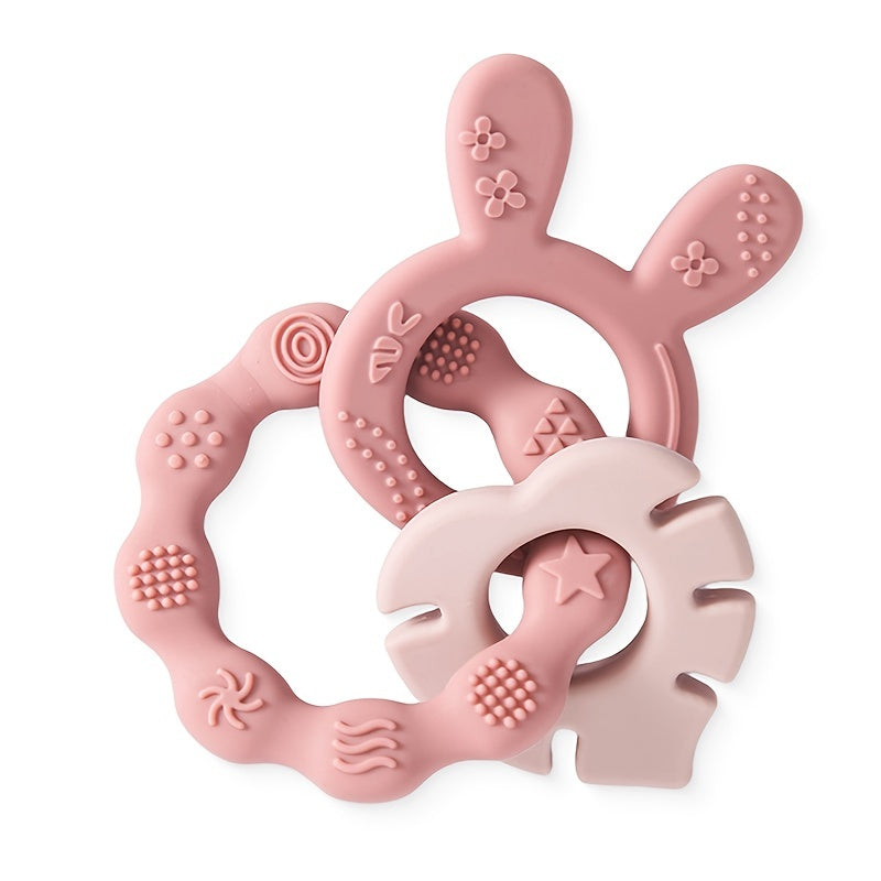 Baby Teether, Rabbit-Shaped Silicone, BPA-Free, Gentle on Gums, Soothing for Babies and Toddlers