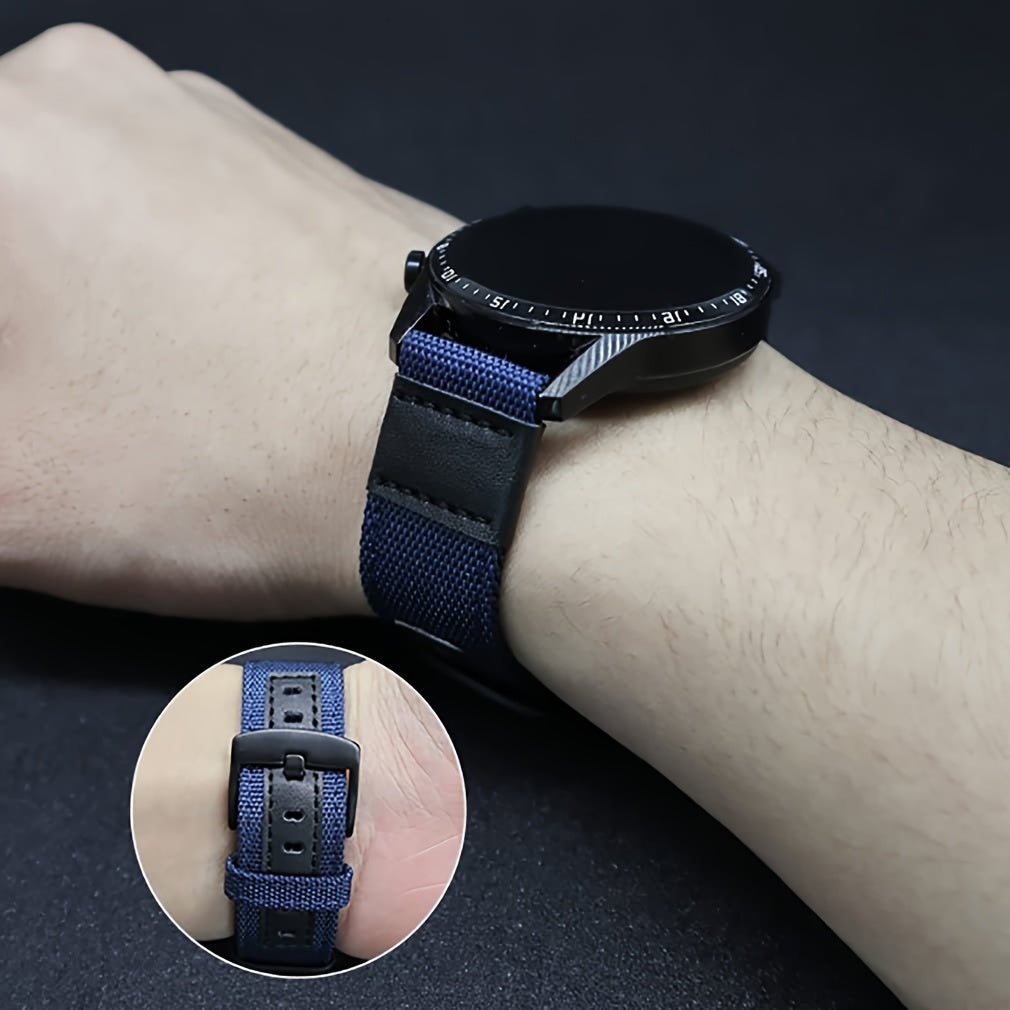 Nylon Quick Release Watch Band Canvas Fabric Strap Stainless Steel Buckle 20/22mm