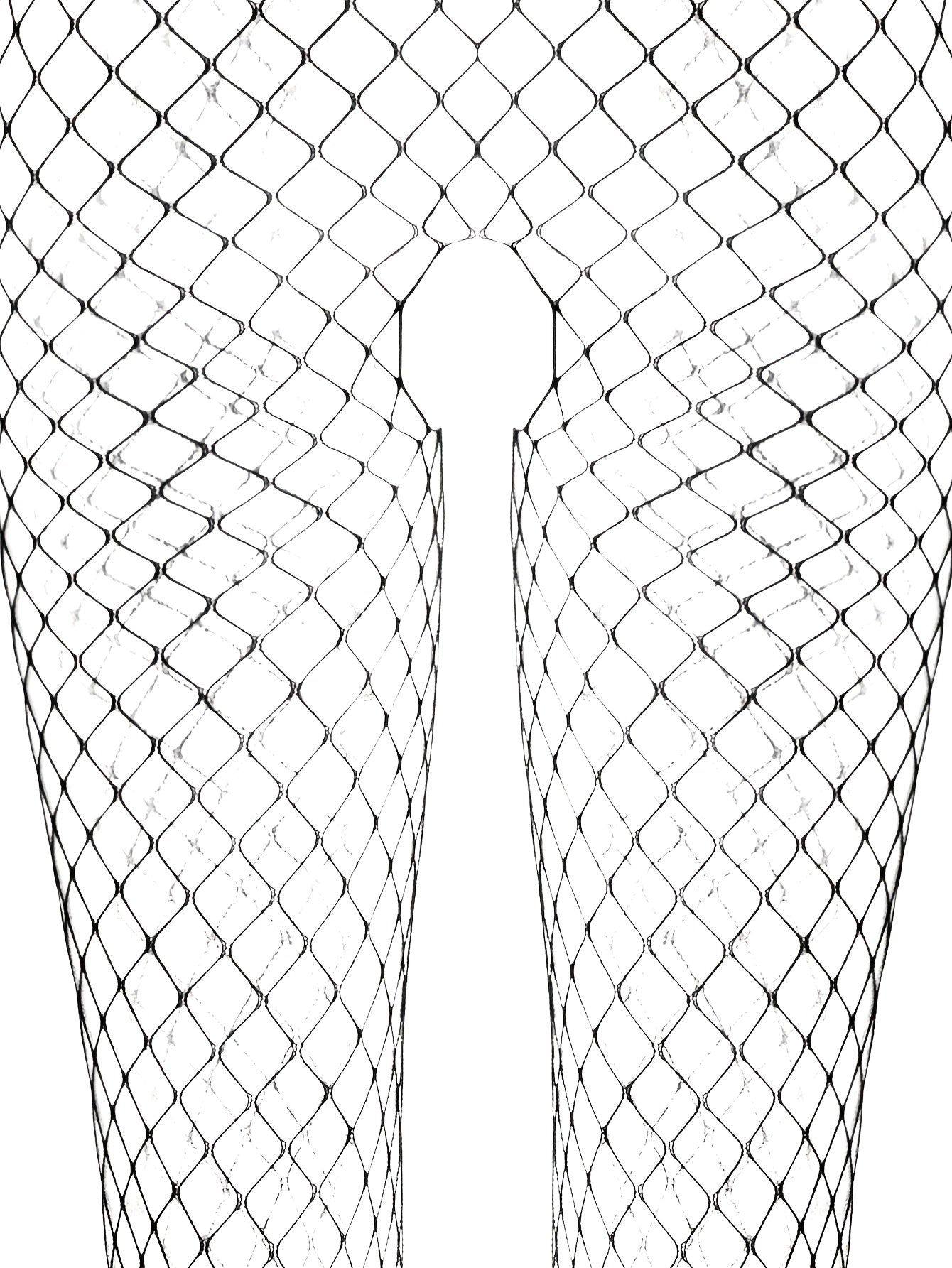 Women’s One-Shoulder Bodystocking in Fishnet Material
