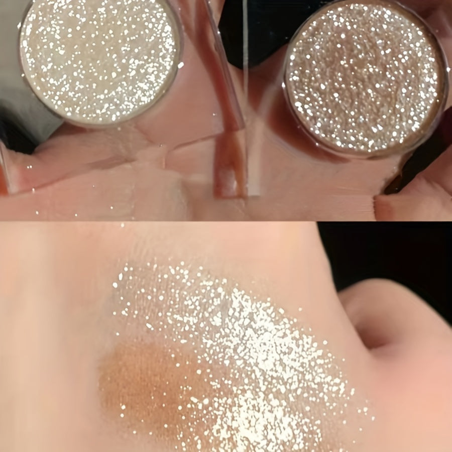 Монохромная пудра-подсветка с блестками для лица и глаз, водостойкая, легкая, с блестками