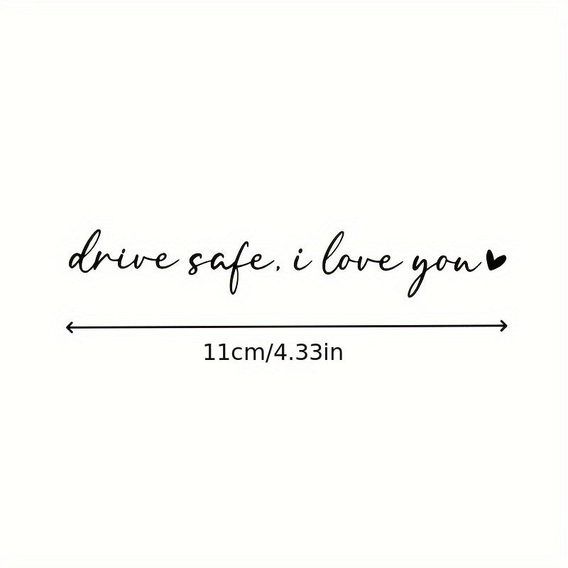 Drive Safely I Love You Mirror Decal Waterproof Vinyl Car Sticker Rearview Mirror Decor
