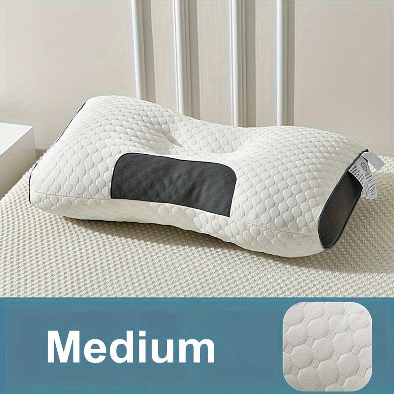 Массажная подушка для шеи - 1 шт., вязаная, мягкая и регулируемая для сна, эргономичная ортопедическая поддержка контурной формы. Включает в себя высококачественный наполнитель подушки с съемным чехлом - идеальный рождественский подарок!