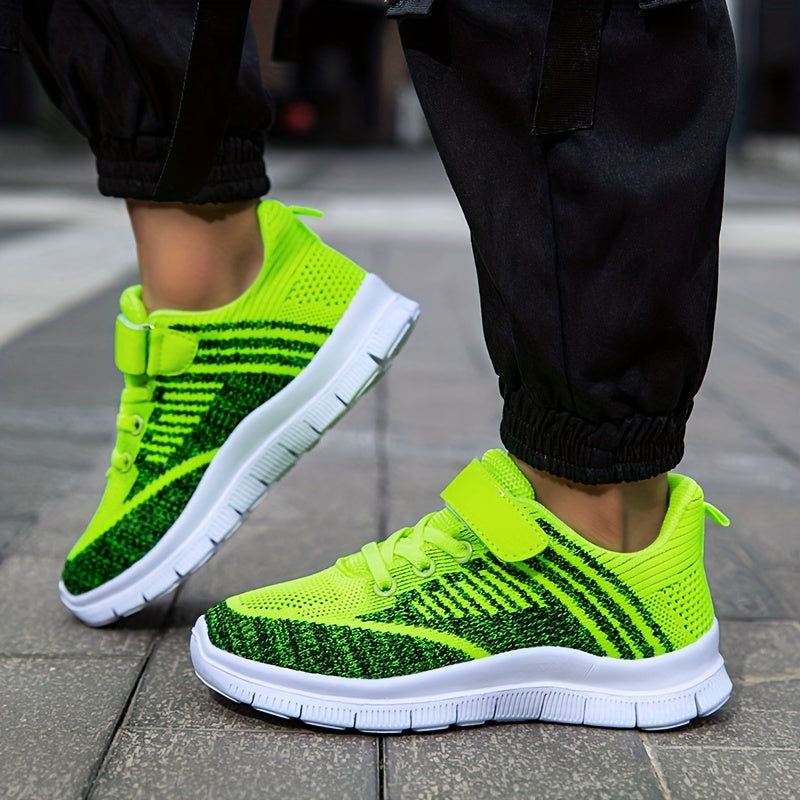 Детские сетчатые кроссовки для мальчиков и девочек, камуфляж, дышащие, амортизирующие, нескользящие, низкий топ