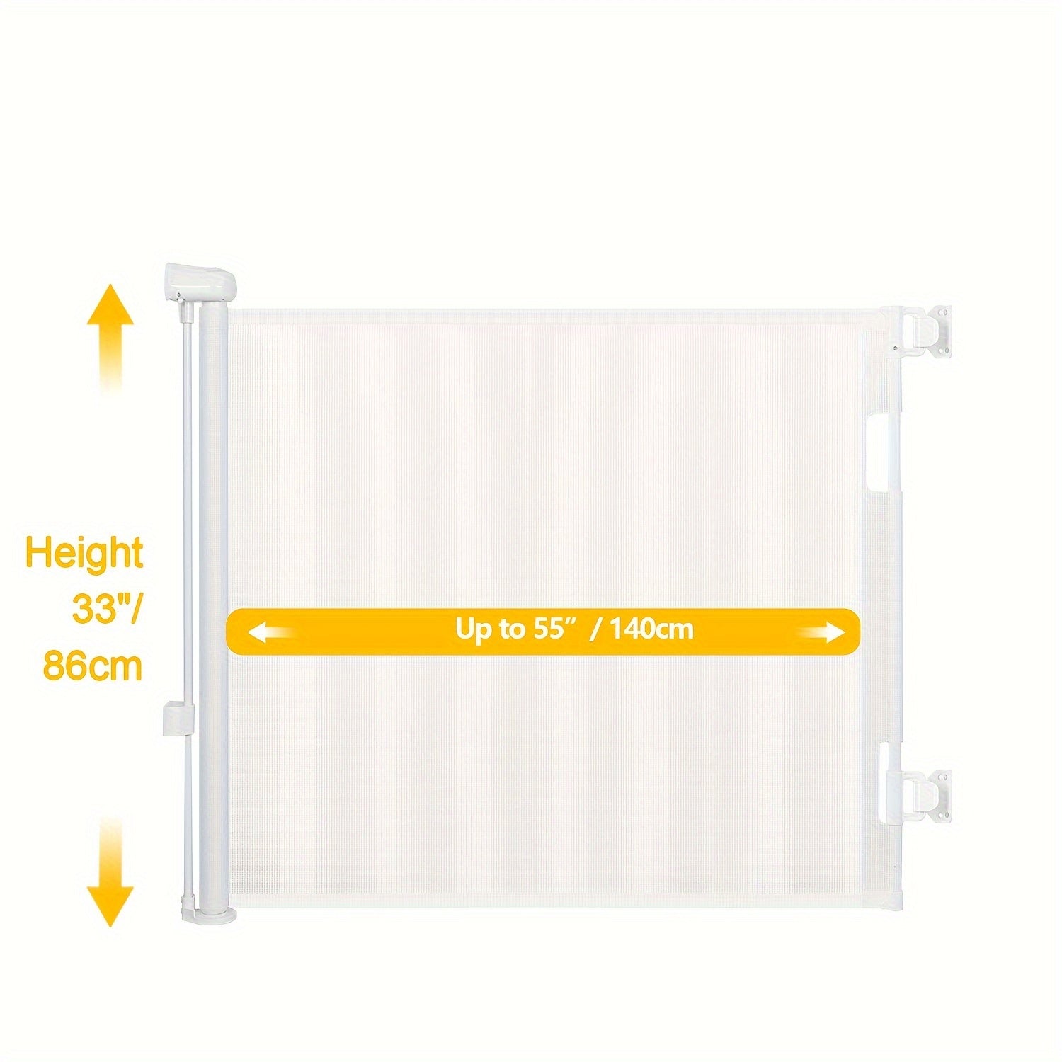 Indoor Mesh Pet Gate for Doorways Stairs Hallways PVC Plastic Safety Barrier