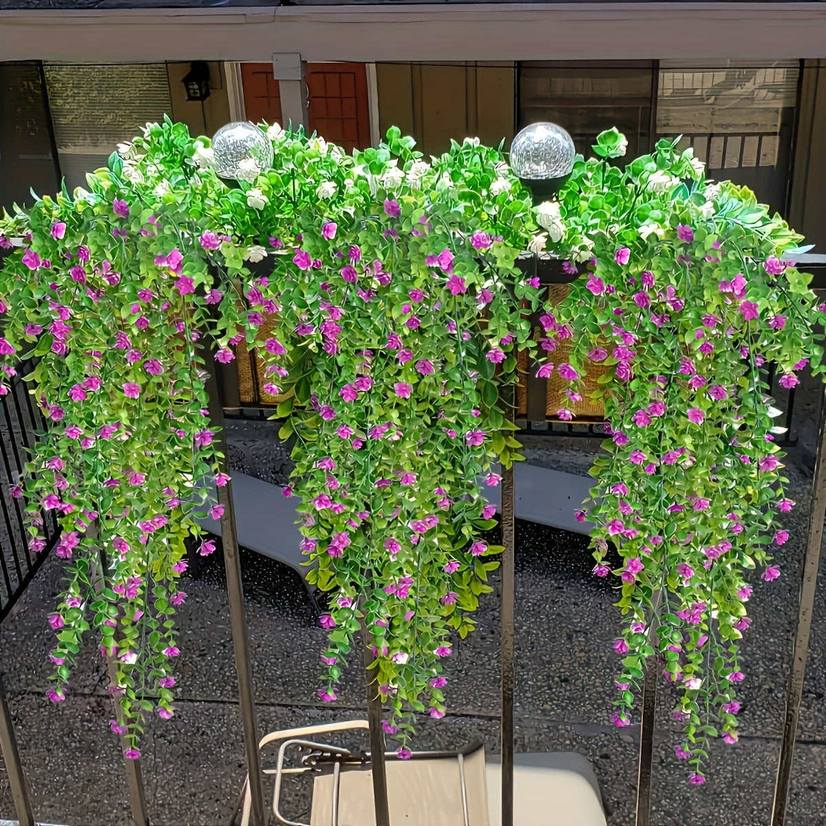 3pcs Artificial Ivy Vines UV Resistant Hanging Faux Flowers for Indoor Outdoor Decor