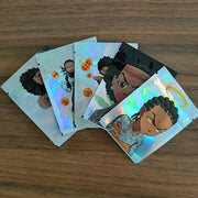 Reusable Laser Ziplock Bags Pack of 20/50 Waterproof Odor Resistant Polyester Pouches for Party Favors