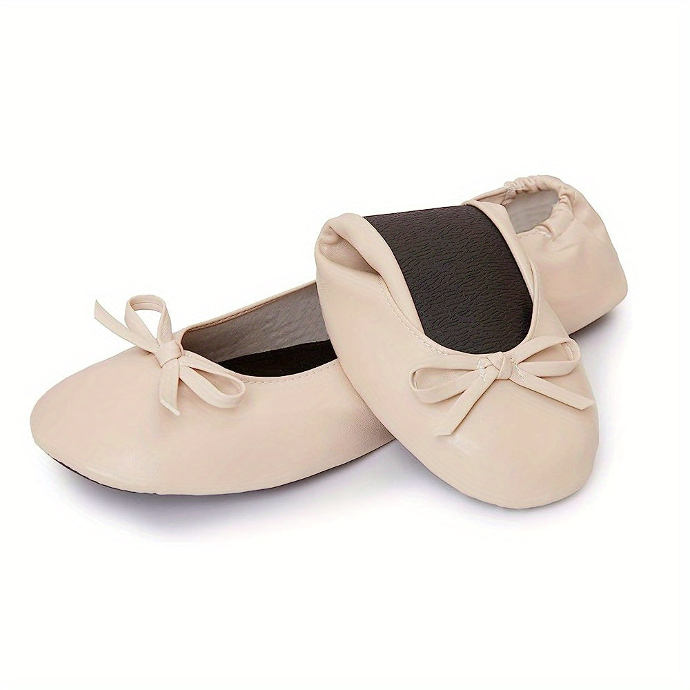 Women's Foldable Ballet Flats Wedding Party Roll-Up Slippers Comfortable Shoes