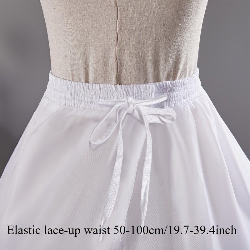 Wedding Dress with Multiple Hoops and Fluffy Underskirt for Bridal Gown