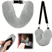 Stretch Velvet Travel Neck Pillow for Comfort and Support in Travel and Home