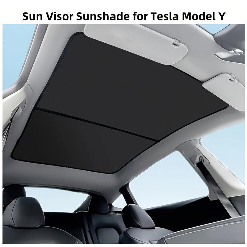 Retractable Glass Sunshade Roof for Model Y UV Heat Insulation