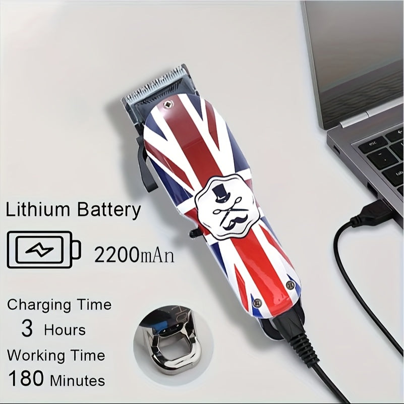 WAER Wireless Electric Men's Hair Clipper with Charging Case and Comb for Zero-Gap Grooming Kit