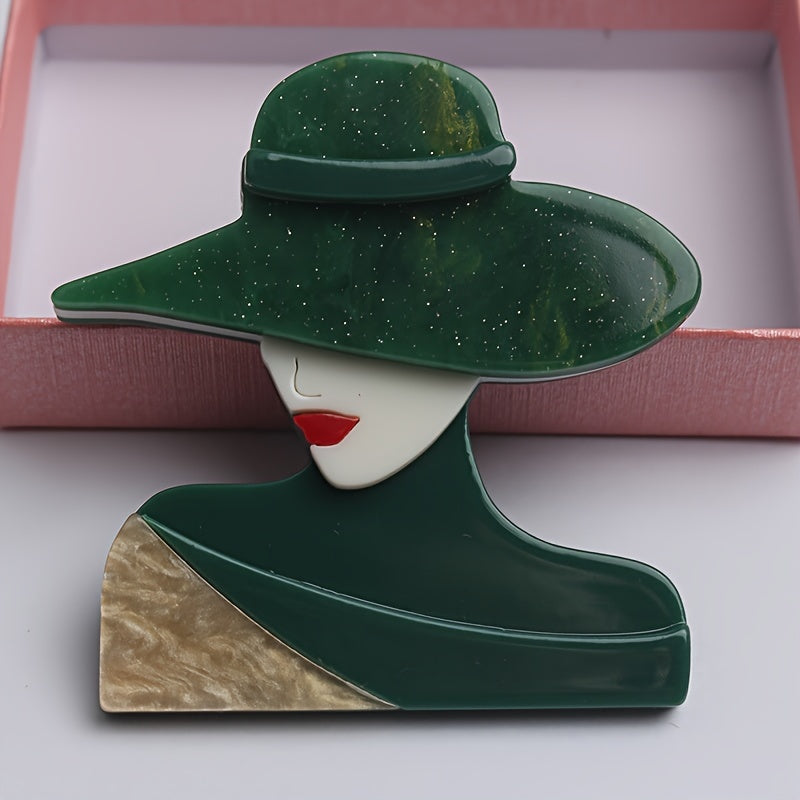 Afrika ilhomlantirilgan akrilik broshlar, ayollar uchun inson bosh dizayni, nafis zargarlik