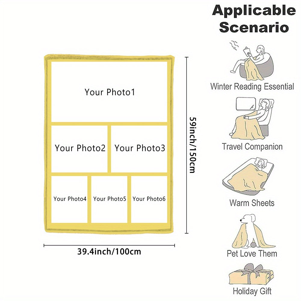 Custom Photo Blanket Soft Flannel Throw Personalized Gift for Home and Travel