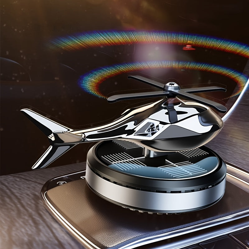 Ambientador de coche con energía solar, helicóptero decorativo para tablero, difusor de aromas, accesorios para el interior del coche
