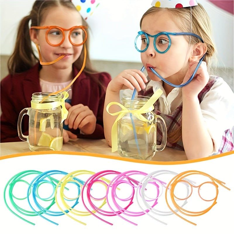 Children's Plastic Crazy Straw Glasses for Birthday Party Favors and Gift Bags