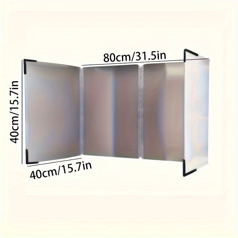 Stainless Steel Grease Trap for Cooktops, Splash Protection, Heat Insulation