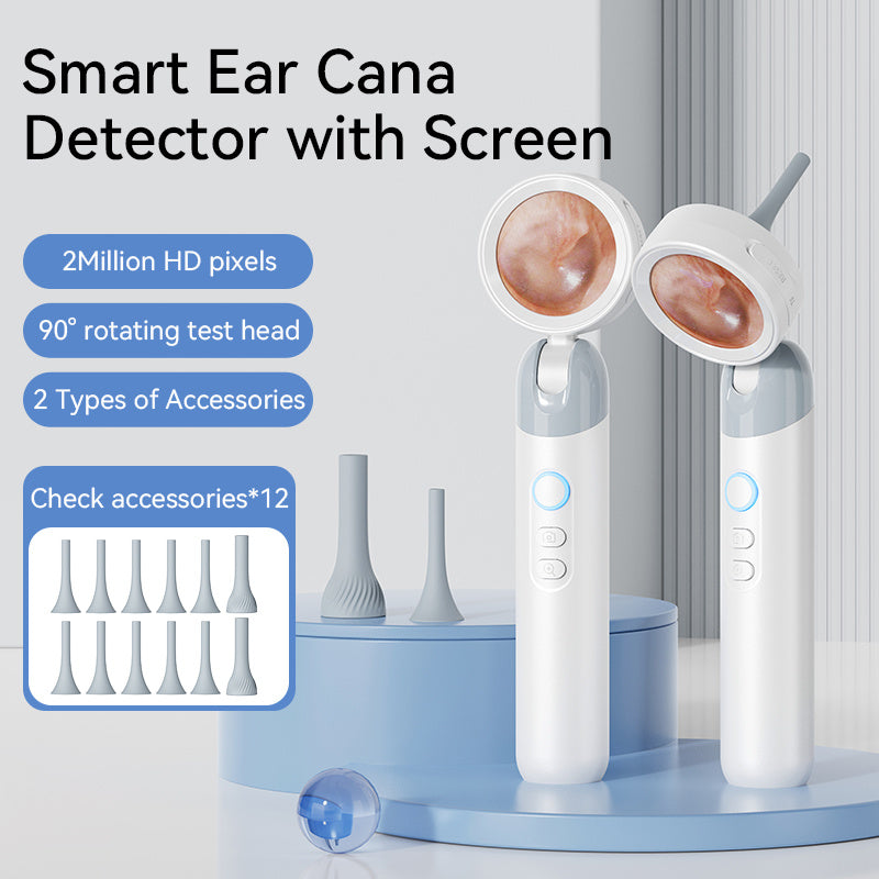 4-in-1 Smart Ear and Nose Inspection Camera with 1080P Screen and Rotating Head