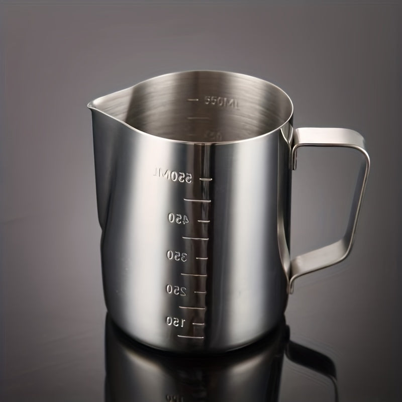 Stainless Steel Milk Frothing Pitcher 12/20 oz Commercial Espresso Tool