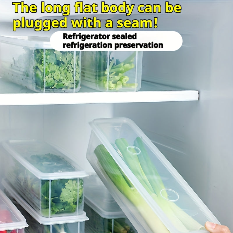 Plastic Food Storage Containers for Herbs Green Onions Mint Leakproof Stackable