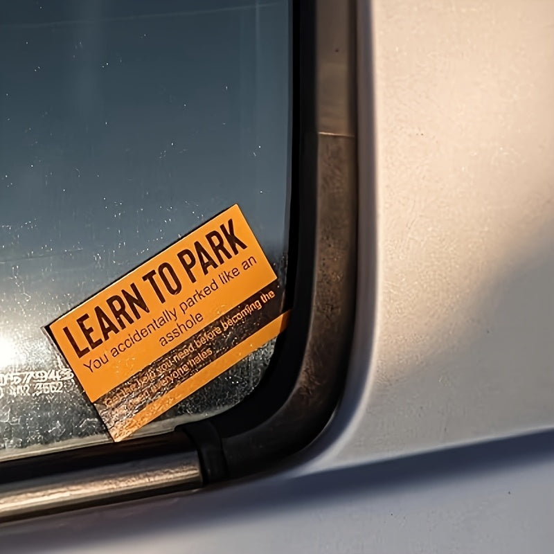 25 Pcs Orange Black Parking Violation Cards - Humorous Enforcement Tickets