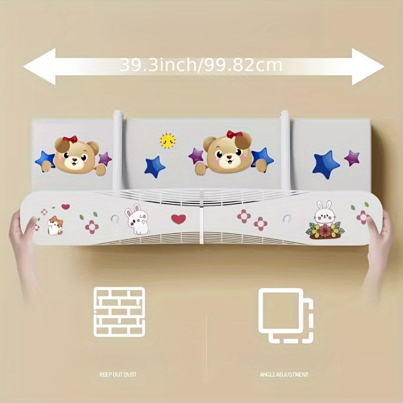 Bir dona Universal Havo Konditsioneri Shamolni To'suvchi, Plastik Devorga O'rnatiladigan To'g'ridan-To'g'ri Puflashdan Himoya Qiluvchi Qopqoq, Uy Gadjeti