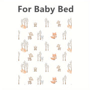 "Qulay O'rmon Tulki Naqshli Minky Kiyim, Ikki Qavatli va Yumshoq, To'ldirilgan Orqa Qismi bilan, 30 X 40 Dyum (75x100sm) - Ajoyib Rojdestvo yoki Halloween Hediye"