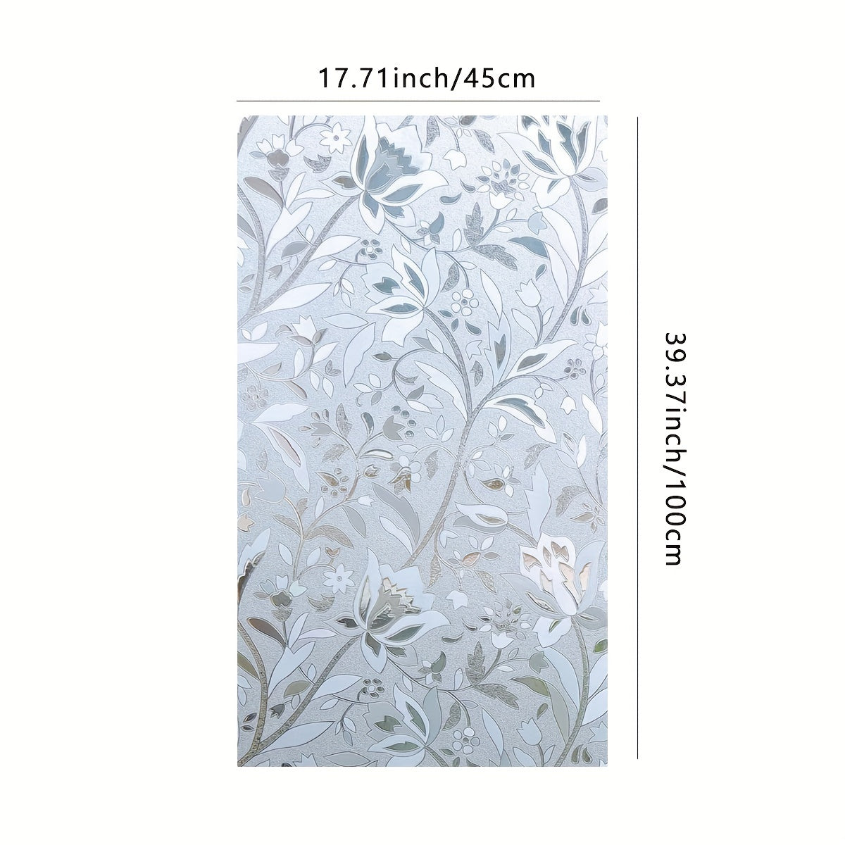 Contemporary Tulip Pattern PVC Window Privacy Film Static Cling Glass Cover
